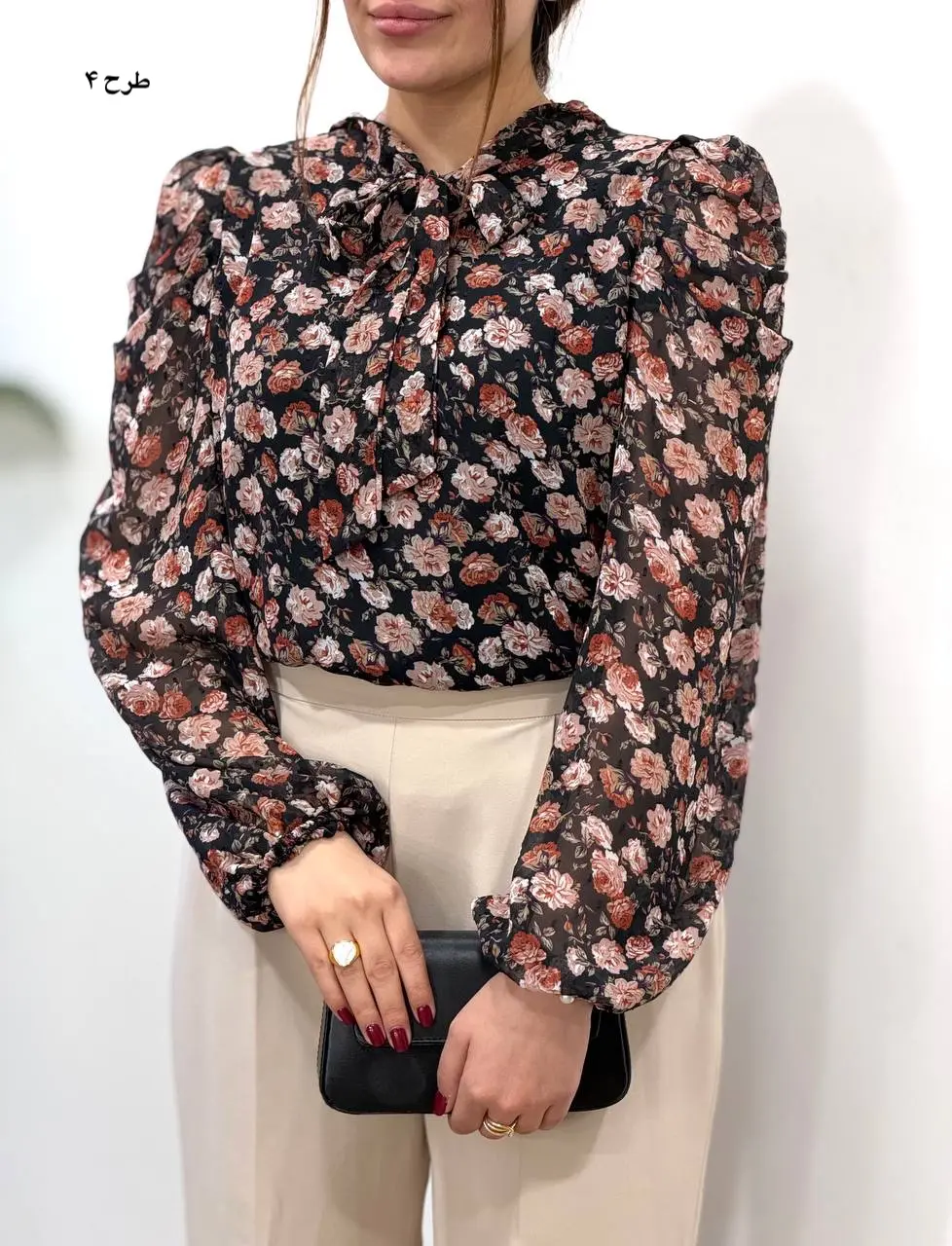 شومیز حریر مجلسی مهلا 4934